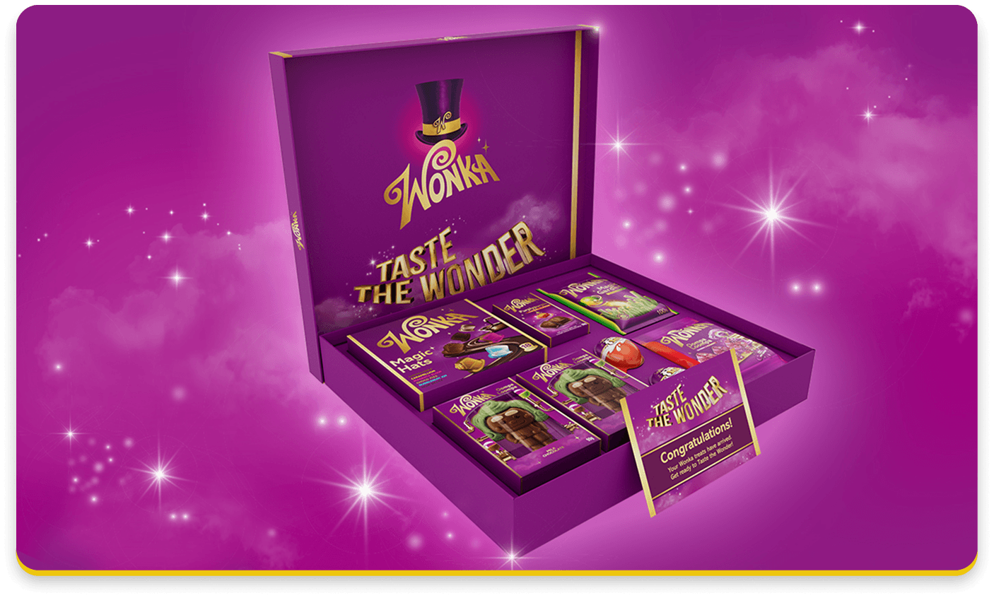 Get your hands on a hamper full of all the Wonka products for you to enjoy
